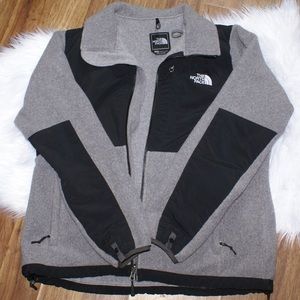 THE NORTH FACE black and grey fleece jacket large